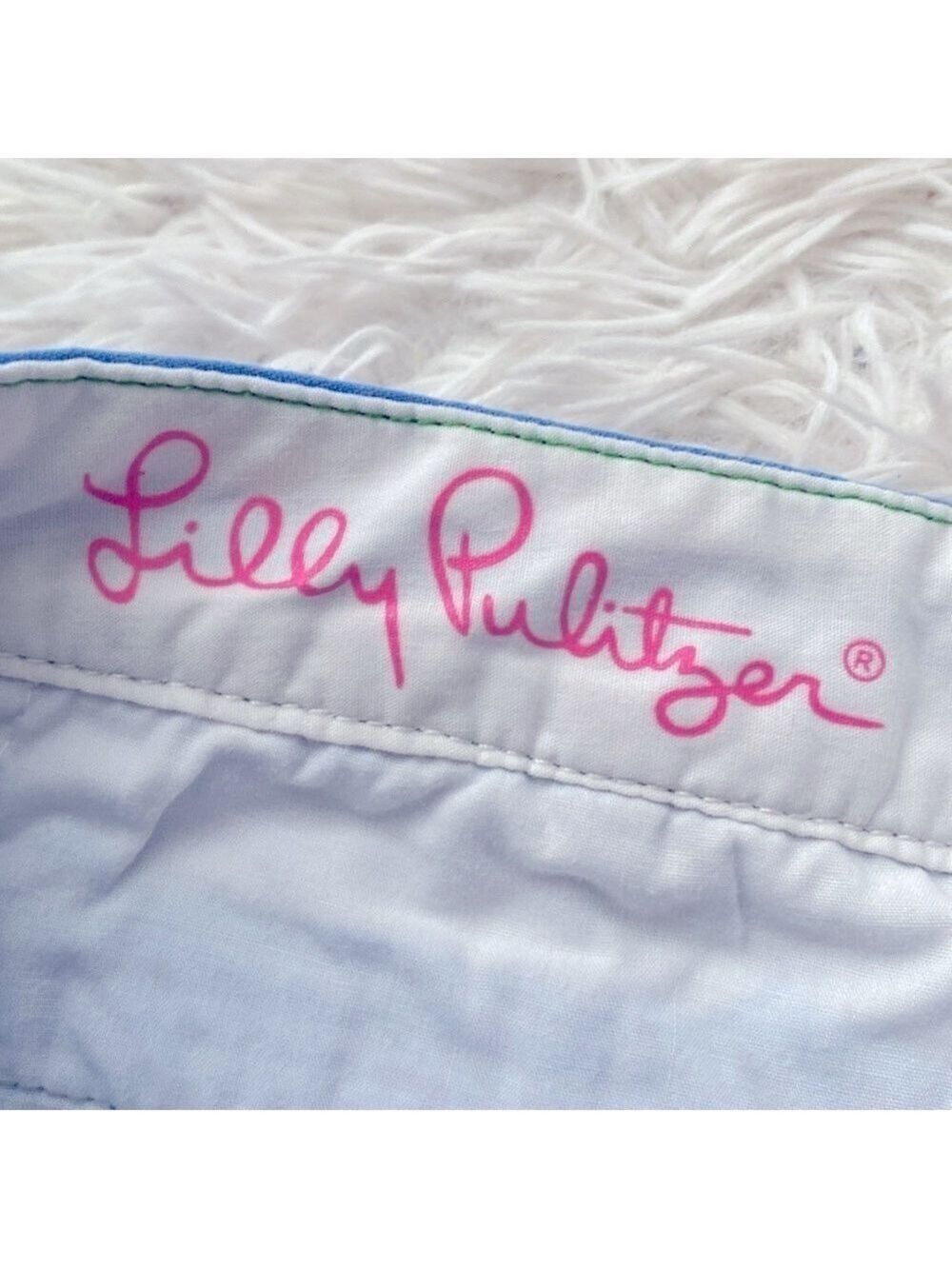 Lilly Pulitzer Blue the buttercup Scalloped Shorts - Picture 6 of 11